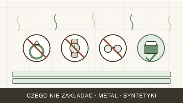 Czego nie wolno w saunie? Metal, syntetyki, biżuteria